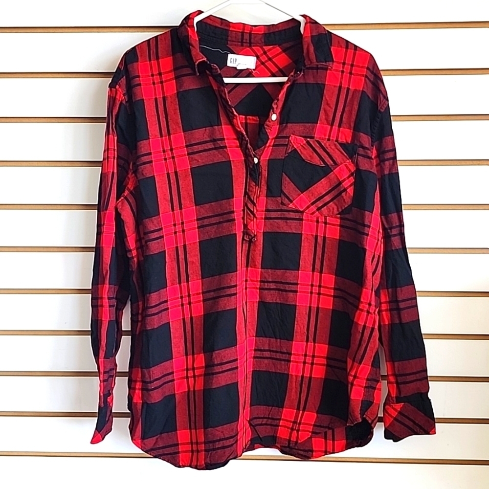 GAP buffalo plaid long sleeve XL